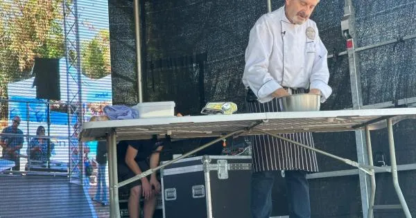 Visitors enjoy cooking demonstrations and attractions at Bray Village Fete